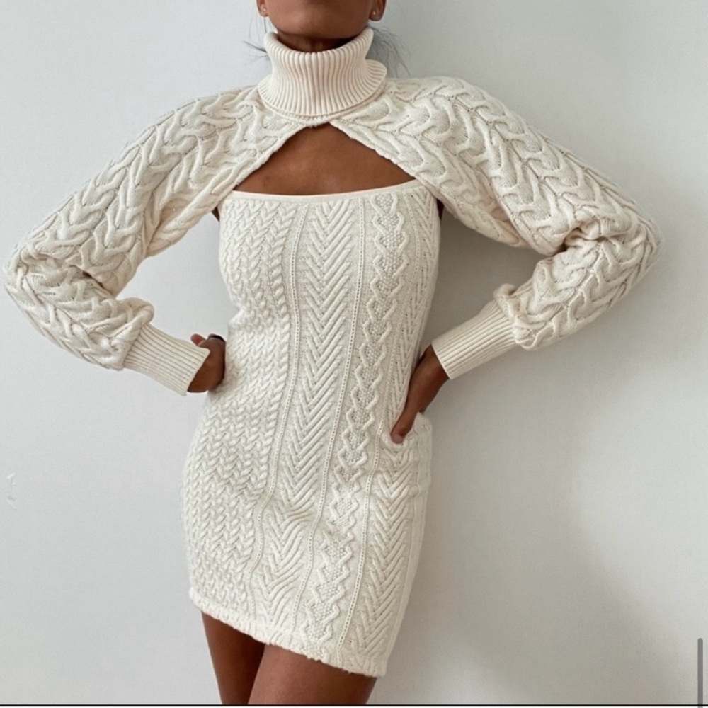 Zara dress with separate cardigan pull over…